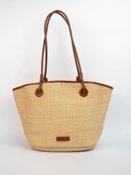 Victor & Hugo Paris Shopper bag "Solea" w kolorze beżowo-brązowym - 50 x 28 x 18 cm rozmiar: onesize. Brązowe shopper bag Victor & Hugo Paris, bez wzorów, z materiału, na ramię, bez dodatków. Za 332.68 zł.