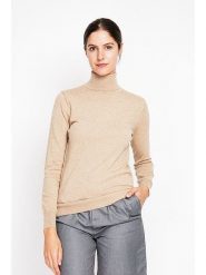 ASSUILI Golf w kolorze jasnobrązowym rozmiar: 42. Brązowe golfy damskie Assuili, bez wzorów, bez ramiączek. Za 108.99 zł.