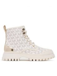 MICHAEL Michael Kors Trapery MK02734257 Écru. Kozaki dziewczęce MICHAEL Michael Kors, bez wzorów, ze skóry, bez obcasa, bez zapięcia. Za 489.99 zł.