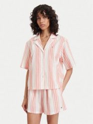 Tommy Hilfiger Piżama UW0UW06329 Kremowy Regular Fit. Białe piżamy damskie Tommy Hilfiger, bez wzorów, z bawełny, bez ramiączek. Za 329.99 zł.