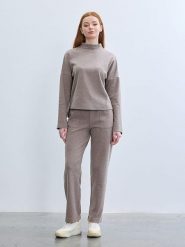 BGN Spodnie w kolorze szarobrązowym rozmiar: 40. Brązowe spodnie materiałowe damskie BGN, bez wzorów, z materiału. Za 108.74 zł.