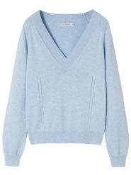 TATUUM Sweter w kolorze błękitnym rozmiar: S. Niebieskie swetry klasyczne damskie TATUUM, s, z bawełny, bez kołnierzyka. Za 188.85 zł.