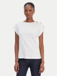 Marciano Guess T-Shirt 6RGI03 6362A Biały Regular Fit. Białe t-shirty damskie Marciano Guess, s, z aplikacjami, z bawełny, bez kołnierzyka. Za 309.99 zł.