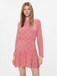 Pepe Jeans Sukienka codzienna Britney PL953446 Czerwony Slim Fit. Czerwone sukienki damskie Pepe Jeans, bez wzorów, z jeansu, bez ramiączek. Za 209.99 zł.