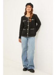 Soft Cashmere Kurtka przejściowa w kolorze czarnym rozmiar: 40/42. Czarne kurtki damskie Soft Cashmere, z aplikacjami, z kaszmiru, bez kaptura. Za 178.37 zł.