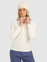 4F Bluza polarowa w kolorze kremowym rozmiar: XS. Brązowe bluzy damskie 4F, xs, bez wzorów, z polaru, bez kaptura. Za 52.05 zł.