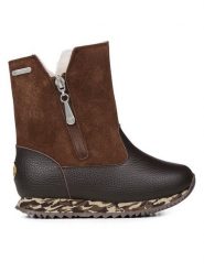 EMU Australia Śniegowce Baker K12941 Brązowy. Brązowe buty zimowe chłopięce EMU Australia, ze skóry, bez zapięcia. Za 499.99 zł.