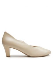 Caprice Czółenka 9-22400-42 Beżowy. Brązowe czółenka damskie Caprice, bez wzorów, ze skóry, bez obcasa. Za 237.99 zł.