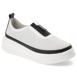Białe Półbuty Artiker Modne Buty Damskie. Białe półbuty damskie Artiker, na wiosnę, bez wzorów, z materiału, bez obcasa, bez zapięcia. Za 179.00 zł.