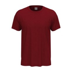 Klasyczna Koszulka Unisex Dla Dorosłych. Czerwone bluzki damskie Stedman, bez wzorów, klasyczne, bez kołnierzyka, bez ramiączek. Za 38.99 zł.