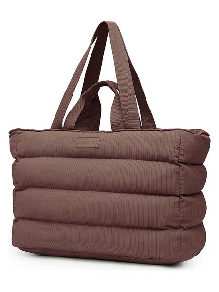 Puccini Torba podróżna w kolorze jasnobrązowym - 42 x 32 x 18 cm rozmiar: onesize. Brązowe torby na laptopa Puccini, bez wzorów, z materiału, pikowane. Za 139.95 zł.