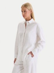 Nautica Koszula W126-NALST-1019- 01X Biały Regular Fit. Białe koszule damskie Nautica, m, bez wzorów, ze lnu, bez kołnierzyka, bez ramiączek. Za 139.99 zł.