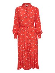 Kaffe Sukienka "Obina" w kolorze czerwonym rozmiar: 34. Czerwone sukienki damskie Kaffe, bez wzorów, z tkaniny, klasyczne, bez ramiączek. Za 91.34 zł.