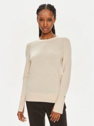 Calvin Klein Sweter K20K207575 Beżowy Regular Fit. Brązowe swetry klasyczne damskie Calvin Klein, s, z wełny, bez kołnierzyka. Za 559.99 zł.