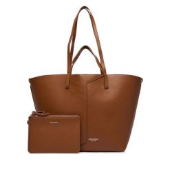 Torebka Emporio Armani. Brązowe shopper bag Emporio Armani, bez wzorów, bez dodatków. Za 2,764.00 zł.