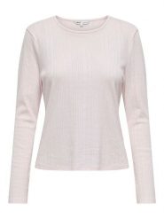 ONLY Koszulka w kolorze jasnoróżowym rozmiar: XS. Różowe koszulki damskie Only, xs, bez wzorów, z bawełny, bez kołnierzyka, bez ramiączek. Za 21.82 zł.