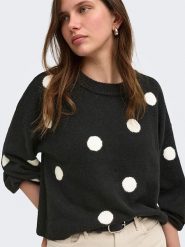 ONLY Sweter w kolorze czarnym rozmiar: XS. Czarne swetry klasyczne damskie Only, xs, bez kołnierzyka. Za 100.45 zł.