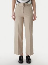 Marella Spodnie materiałowe Nicchia 2613131074 Beżowy Regular Fit. Brązowe spodnie materiałowe damskie Marella, bez wzorów, z bawełny. Za 859.99 zł.