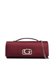 Guess Torebka Zalina Mini HWSE93 50720 Bordowy. Czerwone torebki wieczorowe damskie Guess, z aplikacjami, z materiału, bez dodatków. Za 639.99 zł.