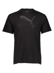 Puma Koszulka sportowa "Evostripe" w kolorze czarnym rozmiar: M. Czarne koszulki sportowe damskie Puma, m, bez wzorów, z materiału, bez ramiączek, outdoorowe. Za 83.42 zł.