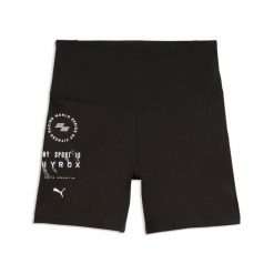 Szorty damskie Puma Hyrox. Czarne spodenki sportowe damskie Puma, l, bez wzorów, z materiału, do biegania. Za 149.99 zł.