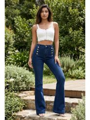 SOULSHAE Dżinsy - Slimf fit - w kolorze granatowym rozmiar: XL. Niebieskie jeansy damskie SOULSHAE, z podwyższonym stanem. Za 189.95 zł.