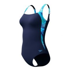 Strój kąpielowy damski Speedo Print Luna Lustre. Niebieskie stroje jednoczęściowe Speedo, bez wzorów. Za 280.49 zł.
