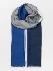 Becksöndergaard Szal "Kikko" w kolorze granatowo-szarym - 200 x 100 cm rozmiar: onesize. Niebieskie szaliki damskie Becksöndergaard, bez wzorów, z bawełny. Za 122.09 zł.