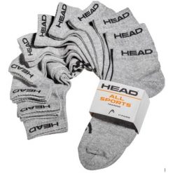 Head Elements Skarpetki Sneaker 11-pack Melange szary 39-42. Szare skarpetki damskie Head, bez wzorów, z materiału. Za 183.99 zł.
