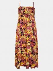 Roxy Sukienka letnia Remember Sun Wvsk ERJWK03146 Szary Slim Fit. Szare sukienki damskie Roxy, bez wzorów, z syntetyku, bez ramiączek. Za 179.99 zł.