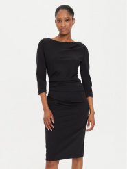 Rinascimento Sukienka koktajlowa CFC0121014003 Czarny Regular Fit. Czarne sukienki damskie Rinascimento, bez wzorów, z syntetyku, wizytowe, bez ramiączek. Za 319.99 zł.