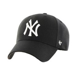 Czapka z daszkiem dla dorosłych 47 Brand New York Yankees MVP Cap. Czarne czapki z daszkiem damskie 47 Brand, bez wzorów, z materiału. Za 109.99 zł.