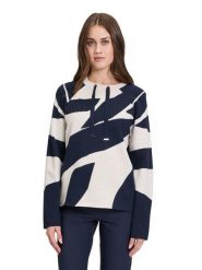 Betty Barclay Sweter w kolorze kremowo-granatowym rozmiar: 38. Brązowe swetry klasyczne damskie Betty Barclay, ze splotem, bez kołnierzyka. Za 165.99 zł.