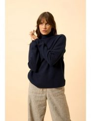 Just Cashmere Kaszmirowy golf "Alyssa" w kolorze granatowym rozmiar: S. Niebieskie golfy damskie Just Cashmere, s, bez wzorów, z kaszmiru, bez ramiączek. Za 478.99 zł.