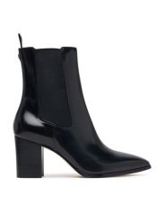 LAUREN RALPH LAUREN Botki Rlyn Bte Hl Bo Bte 802P12049001 Czarny. Czarne botki damskie Lauren Ralph Lauren, ze skóry, bez obcasa, na słupku, bez zapięcia. Za 1,199.00 zł.