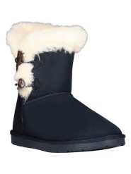 Geographical Norway Kozaki zimowe "Olady" w kolorze granatowym rozmiar: 36. Niebieskie kozaki damskie Geographical Norway, na zimę, z futra, bez obcasa, bez zapięcia. Za 130.99 zł.