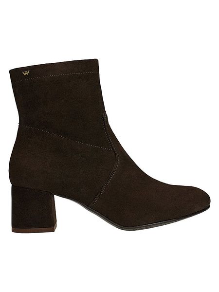 Wojas Skórzane botki w kolorze brązowym rozmiar: 39. Brązowe botki damskie Wojas, bez obcasa, bez zapięcia. Za 334.95 zł.