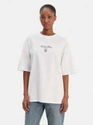 Calvin Klein Jeans T-Shirt LV047E232G Biały Relaxed Fit. Białe t-shirty damskie Calvin Klein Jeans, s, bez wzorów, z bawełny, bez kołnierzyka. Za 209.99 zł.