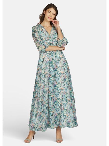 Kleo Sukienka w kolorze turkusowym rozmiar: 34. Niebieskie sukienki damskie Kleo, bez wzorów, bez ramiączek. Za 218.57 zł.