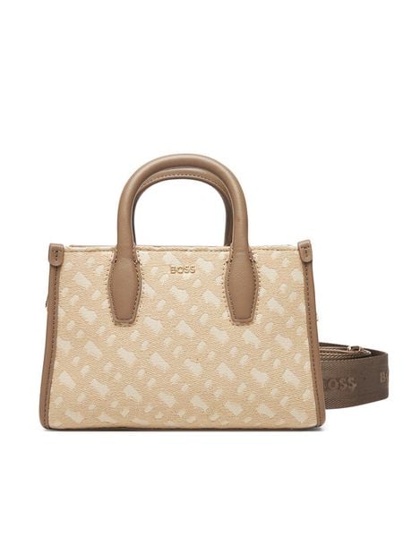 BOSS Torebka Sandy 50547959 Beżowy. Brązowe torebki klasyczne damskie Boss, z materiału, bez dodatków. Za 399.99 zł.