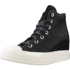 Buty CONVERSE CHUCK TAYLOR ALL STAR 70 WEDGE Czarny. Czarne obuwie sportowe casual damskie Converse, ze skóry, bez zapięcia. Za 521.99 zł.