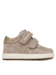 Geox Sneakersy B Biglia Girl B564CA 00722 C5004 Beżowy. Brązowe buty sportowe dziewczęce Geox, ze skóry, bez zapięcia. Za 299.99 zł.
