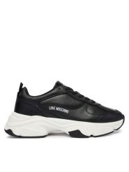 LOVE MOSCHINO Sneakersy JA15246G1OIA0000 Czarny. Czarne obuwie sportowe damskie Love Moschino, ze skóry, bez zapięcia. Za 939.99 zł.