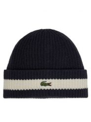 Lacoste Czapka RB9883 Granatowy. Niebieskie czapki damskie Lacoste, na zimę, bez wzorów, z wełny. Za 269.99 zł.
