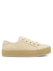 DeeZee Espadryle WSK1576-01 Beżowy. Brązowe espadryle damskie DeeZee, bez wzorów, z materiału, bez obcasa. Za 99.99 zł.