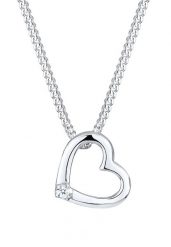 Elli DIAMONDS Damski serce miłość wisiorek delikatny z diamentem (0.015 ct.) w srebrze 925 Sterling Silver Naszyjniki 1 ct. Szare naszyjniki damskie Elli DIAMONDS, z diamentem, srebrne. Za 468.99 zł.