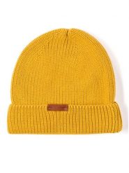 Hofbrucker Czapka beanie w kolorze musztardowym rozmiar: onesize. Żółte czapki damskie Hofbrucker, z aplikacjami, z bawełny. Za 118.01 zł.