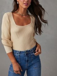 Milan Kiss Sweter w kolorze beżowym rozmiar: XL. Brązowe swetry klasyczne damskie Milan Kiss, xl, bez kołnierzyka. Za 126.99 zł.