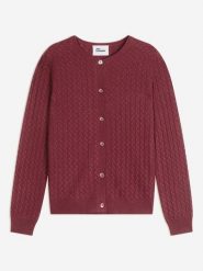 Just Cashmere Kaszmirowy kardigan "Laura" w kolorze bordowym rozmiar: S. Czerwone kardigany damskie Just Cashmere, s, bez wzorów, z kaszmiru. Za 391.99 zł.