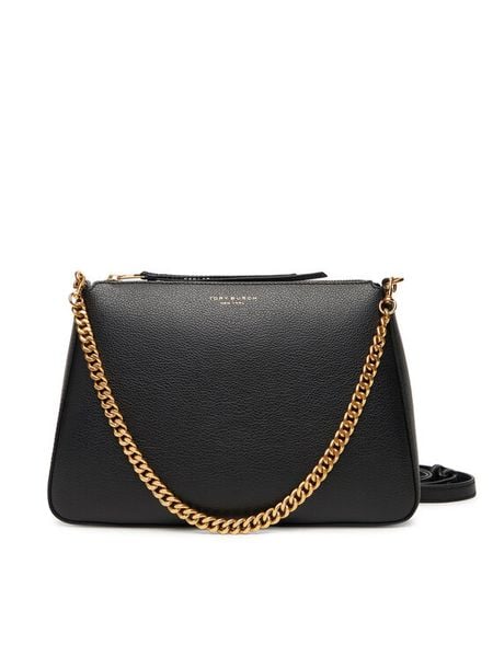 Tory Burch Torebka Perry 175544 Czarny. Czarne torebki klasyczne damskie Tory Burch, ze skóry, bez dodatków. Za 1,419.00 zł.